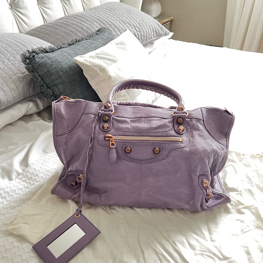 Balenciaga Giant Work Tote in Glycerin Color